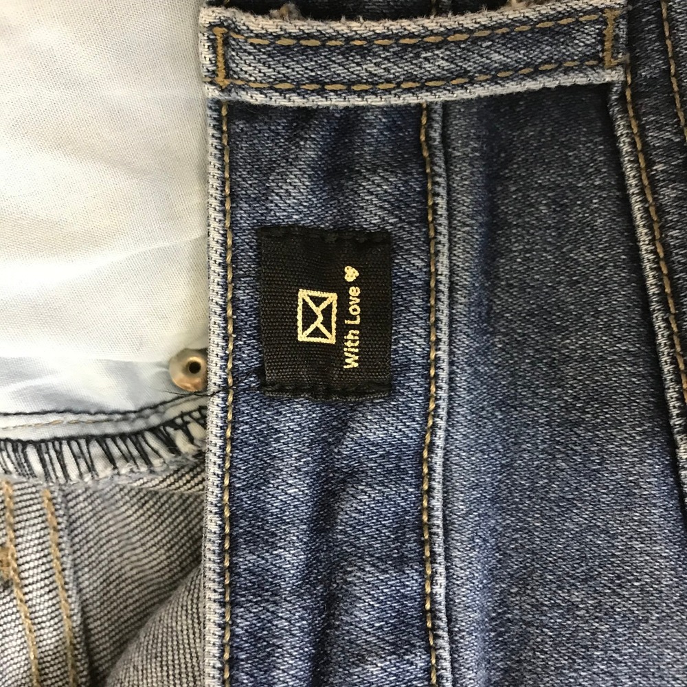LTJ Letter to Juliet High Rise Wide Leg Jeans Blue Denim Size 27 Made in USA - Picture 10 of 10